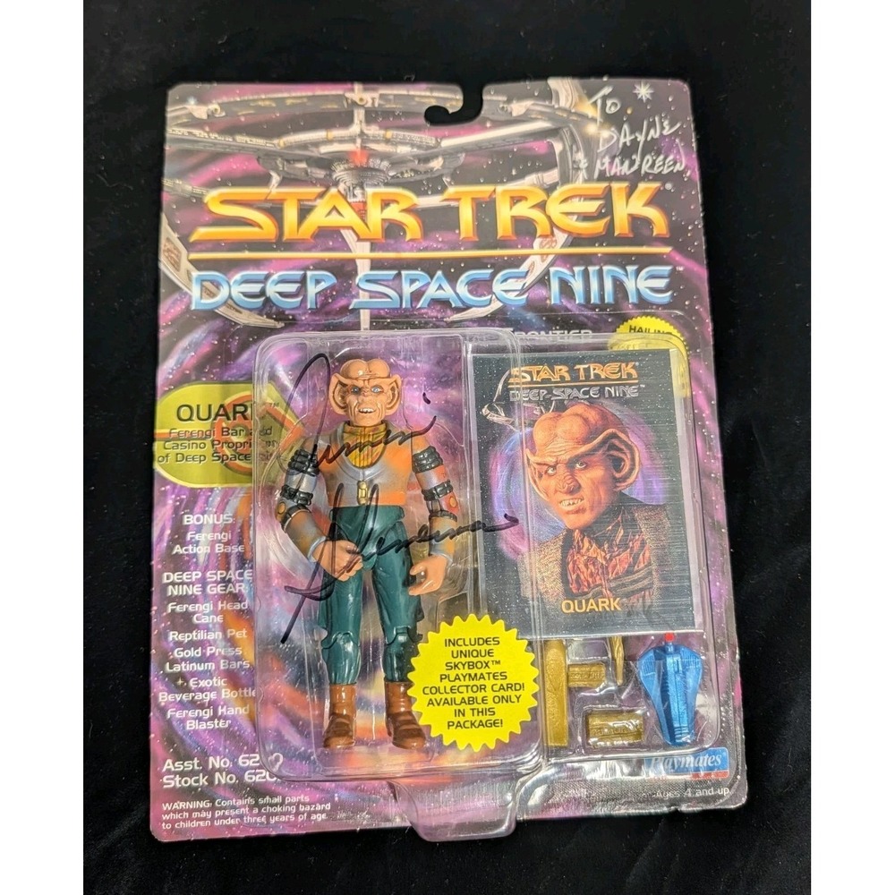 Star Trek DS9 Quark Action Figure Signed‎ by Armin Shimerman w/ Dedication